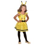 D�guisement pikachu pok�mon robe jaune fille