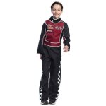D�guisement pilote course rookie garcon 7 / 9 ans noir / rouge bordeaux