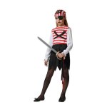 Dguisement de pirate - atosa - tmraire ray - fille 10 - 12 ans - multicolor - coiffe chemise jupe ...