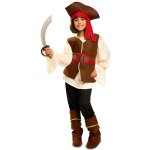 D�guisement pirate boucani�re enfant - marron - polyester - normes ue