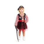 D�guisement - pirate - fille 5 - 6 ans - robe ceinture et chapeau - lavage � la main