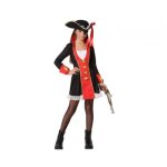 Ac - d�co d�guisement pirate fille noir - robe courte 10 / 12 ans (polyester)