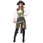 Dguisement pirate flibustire vert femme