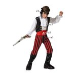 D�guisement enfant - atosa - pirate - 3 ans + - rouge / noir - costume complet