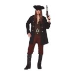 Dguisement pirate carabes aventurier homme m marron chocolat