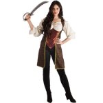 Dguisement de pirate lindsey pour femme - marron - adulte