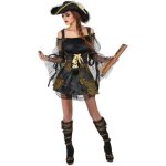 Dguisement pirate noir et dor femme - xl