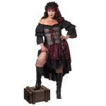 D�guisement pirate noir grande taille femme