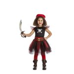 D�guisement - pirate tutu - fille - noir - 3 � 14 ans - t - shirt et bandana inclus