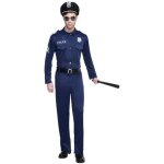 Dguisement de police pour homme - multicolore - chemise pantalon ceinture et casquette - intrieur - ...