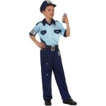 D�guisement de policier gar�on - atosa - k�pi chemise pantalon et ceinture - polyester - bleu - 4 ans ...