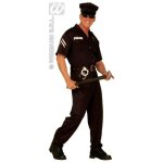 D�guisement de policier - widmann - m - 50 / 52 - adulte - noir - combinaison chapeau ceinture
