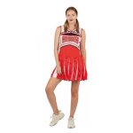 Dguisement pom pom girl femme - ptitclown - rouge - adulte - polyester