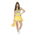 Dguisement de pom - pom girl - guirca - jaune - femme - taille m - 1 robe incluse