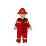 Dguisement de pompier bb - disfrazzes - casque et combinaison - blanc - polyester - intrieur