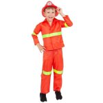 Dguisement pompier rouge basique enfant