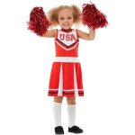 D�guisement pompom girl fille cheerleader football am�ricain �cole secondaire professions - rouge