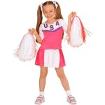 D�guisement pompom girl rose et blanche fille - widmann srl - mod�le: usa - polyester - int�rieur