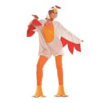 D�guisement - poule blanche et orange - femme - taille m - l - polyester
