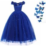 Dguisement princesse halloween haute qualit luxe robe pour filles tenue de soire tutu de couleur bleue ...