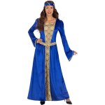 Dguisement princesse mdivale bleue femme - 120939 - funidelia - robe ceinture et bandeau en 100% polyester ...