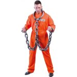Dguisement de prisonnier halloween pour homme - polyester - orange - adulte