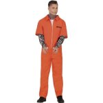 D�guisement - prisonnier tatou� - combinaison int�grale - orange - effet bad boy