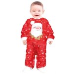 Dguisement pyjama nol santa claus bb 18 / 24 mois rouge bordeaux
