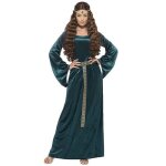 Dguisement reine mdivale verte femme