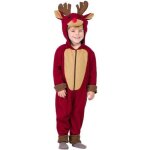Dguisement de renne pour enfant et bb - disfrazzes - combinaison et capuche - rouge - multicolore