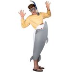 Dguisement de requin affam pour adulte - carnaval - gris - extrieur