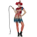 Dguisement robe de clown vintage pour femme - rouge - taille l