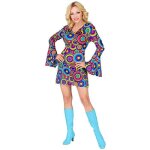 Dguisement robe hippie psychdlique femme - multicolore