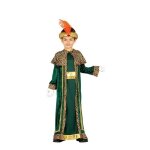 D�guisement roi mage baltasar pour gar�on - disfrazzes - tunique avec cape - vert - multicolore - int�rieur ...