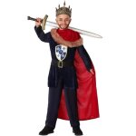D�guisement roi m�di�val bernard pour gar�on - angel tomas - noir - 10 ans