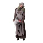 Dguisement servante gothique - halloween - femme - robe coiffe bandeau et tablier - gris et multicolore ...