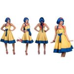 Dguisement serveuse pin up femme - chanteur biker - annes 20 - jaune - polyester