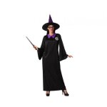 Dguisement sorcier adulte m / l noir - ac - dco - chapeau de sorcier et robe en polyester
