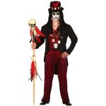Dguisement sorcier vaudou homme - no name - modle sorcire - polyester - rouge