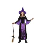 Dguisement sorcire des forts - fille - violet - robe et chapeau - halloween
