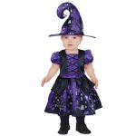 Dguisement sorcire - maison hante - violet - bb - 24 mois - costume halloween