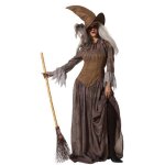 Dguisement avec chapeau sorcire marron femme