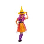 Dguisement de sorcire orange pour fille