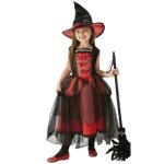 Dguisement sorcire rouge chic fille - rubies - taille 8 ans - pour halloween et carnaval