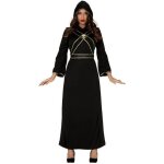 Dguisement de sorcire sombre pour femme - disfrazzes - tunique avec capuche - noir - halloween