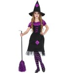 Dguisement de sorcire susan pour fille - widmann - 8 ans - noir - halloween