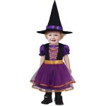 Dguisement sorcire violet bb - tulle et satin - halloween