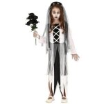 Dguisement spectre marie fille - fantme - robe blanche et noire - polyester - normes ue