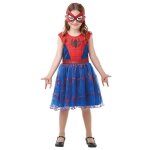 Déguisement spider - man fille 5 / 6 ans bleu turquoise ciel marine Déguisement spider - man fille 5 / 6 ans bleu turquoise ciel marine