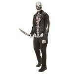 Dguisement squelette ensanglant adulte xl noir